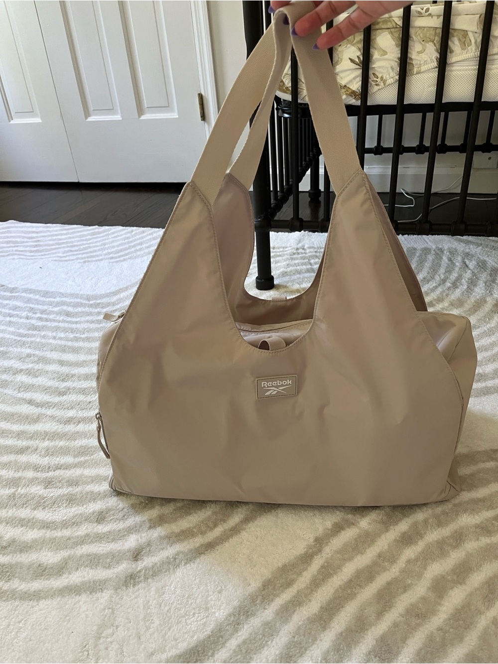 NWOT Reebok Women's Beige Everyday Tote Gym Duffle Bag
